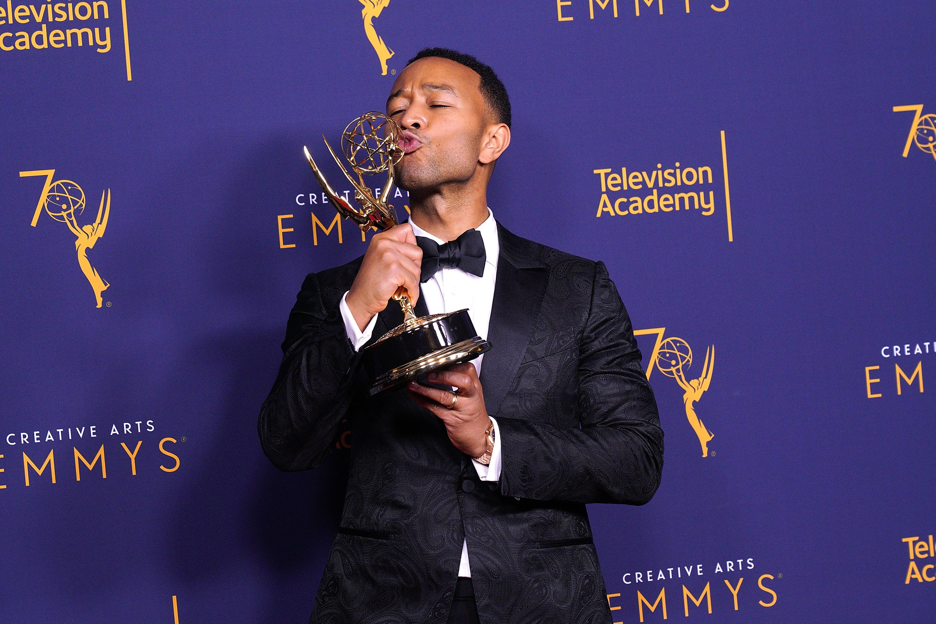 John Legend at the 2018 Emmys.