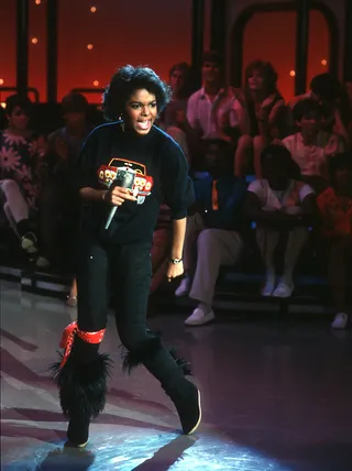 Janet Jackson - A fresh-faced Janet Jackson made her television debut — musically that is — on American Bandstand with her performance of &quot;What Have You Done for Me Lately.&quot;(Photo: Michael Ochs Archives/Getty Images)