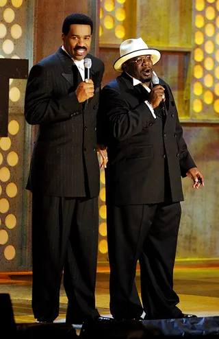 Steve Harvey and Cedric the Entertainer - The comedians and longtime friends share the stage and keep the crowd entertained during the 1st Annual BET Awards Show.(Photo: Reuters)