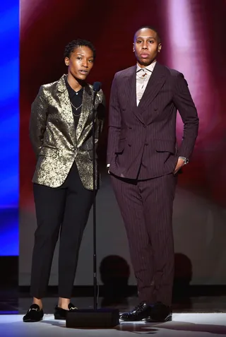 "Twenties" actress Jonica T. Gibbs and creator Lena Waithe. - (Photo by Aaron J. Thornton/Getty Images for BET)