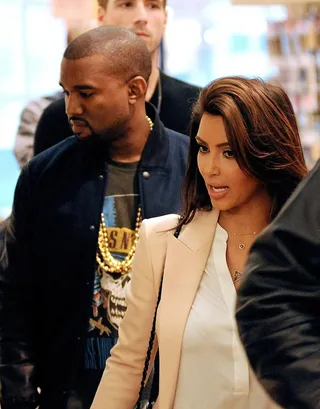 Out and About - Kim Kardashian and Kanye West enjoyed lunch before going shopping at FAO Schwarz toy store and Jeffrey New York clothing store. Do you think they pick out clothes for each other? We could see him being into that!   (Photo: PacificCoastNews.com)