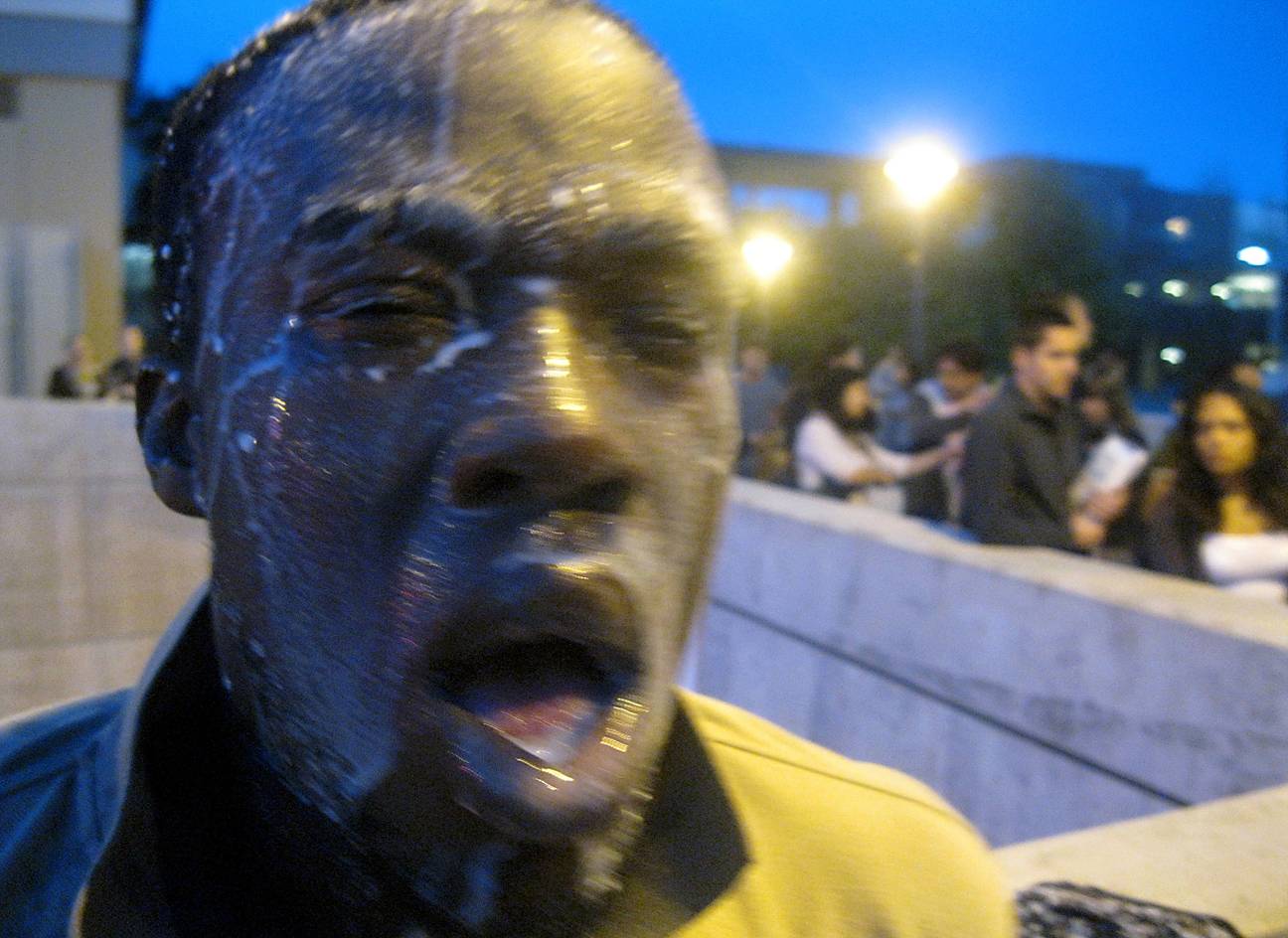 Students Angry Over Pricey Courses Pepper-Sprayed&nbsp; - On Tuesday night, dozens of student protesters were pepper-sprayed by police at Santa Monica College in California. The students were outraged the college was trying to implement a plan that would let students who did not get into a needed, high-demand course to take the class anyway, but only if they paid hundreds of dollars more.(Photo: AP Photo/Courtesy David Steinman)