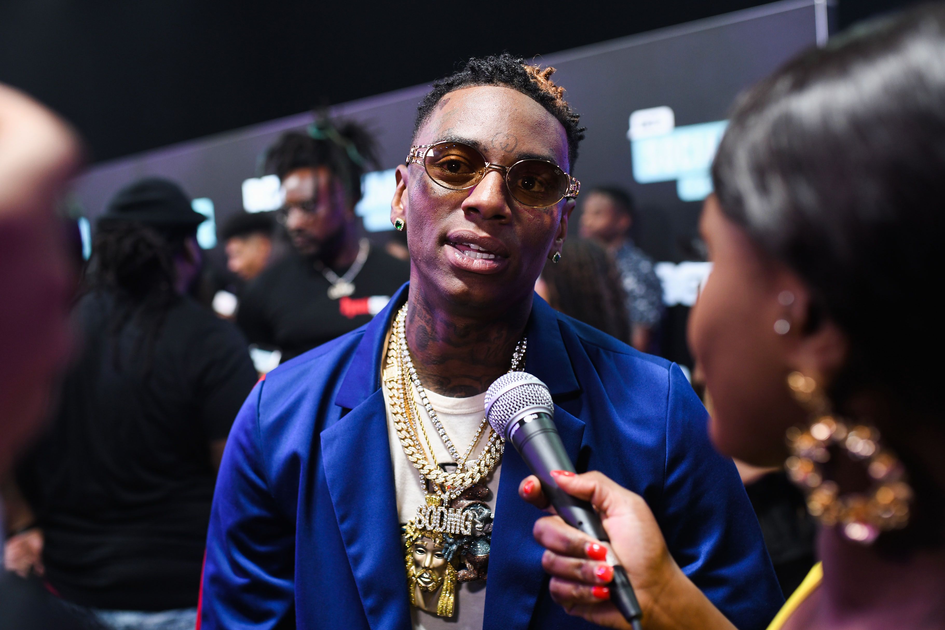 ATLANTA, GA - MARCH 03:  Soulja Boy attends the 2019 BET Social Awards at Tyler Perry Studio on March 3, 2019 in Atlanta, Georgia.  (Photo by Marcus Ingram/Getty Images for BET)