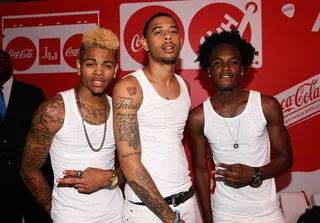 Seeing the Future - 4EY The Future gives the Coca Cola World of "AHH" some major FaceTime after their performance.&nbsp;(Photo: Rich Polk/BET/Getty Images for BET)