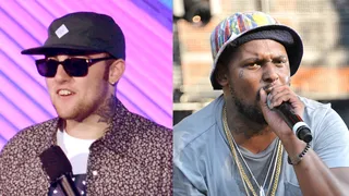 “Gees” (Feat. ScHoolboy Q) - ScHoolBoy Q and Mac spit some verses that will "Make ‘em wanna add a couple pages to the Bible." Spazzing obnoxiously while instructing the world to "Suck my d--- before I slap you with it" is a lofty start.(Photos from left: Kevin Winter/Getty Images, Gary Gershoff/Getty Images)