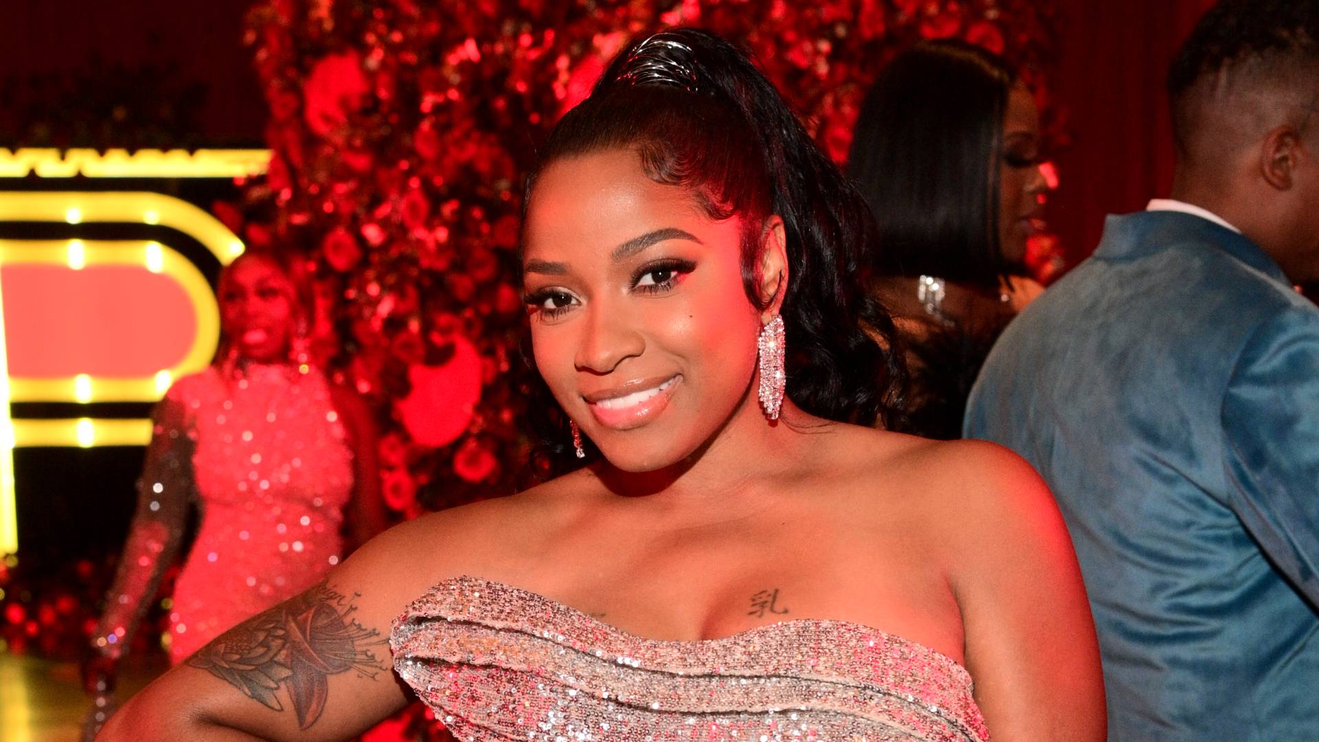 Toya Johnson attends Black Tie Affair for Quality Control's CEO Pierre Thomas, also know as Pee Thomas, at on June 2, 2021 in Atlanta, Georgia.