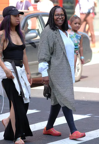 Whoopi Goldberg - Whoopi Goldberg&nbsp;smiled for the cameras while she took a stroll with her family in New York City.&nbsp;(Photo: TNYF/WENN.com)