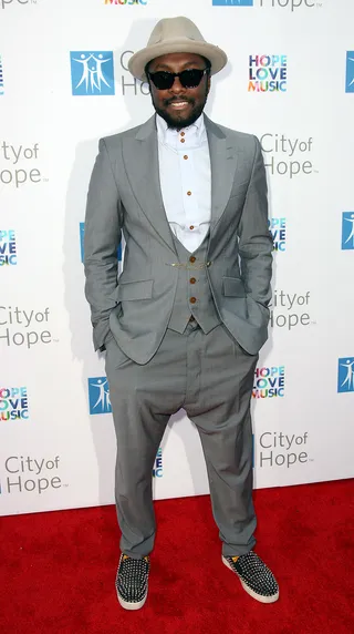 Dapper Dandy - Recording artist will.i.am is so put together in a three-piece suit as he arrives at the City of Hope's Music And Entertainment Industry Group Honors Bob Pittman at the Geffen Contemporary at MOCA in Los Angeles.    (Photo: Frederick M. Brown/Getty Images)