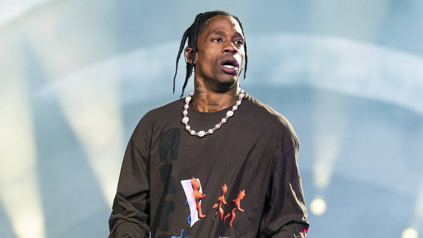 Travis Scott performs during 2021 Astroworld Festival