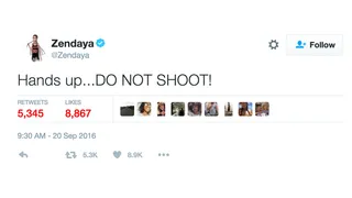 Zendaya - And it still applies.(Photo: Zendaya via Twitter)