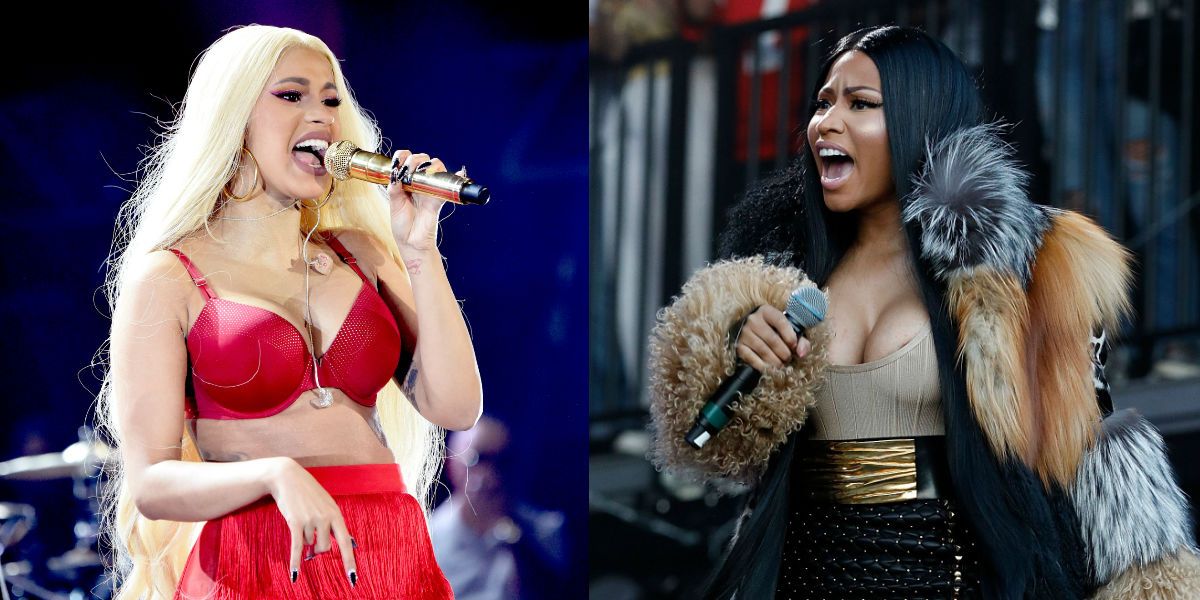 Nicki Minaj and Cardi B on BET Breaks 2018.