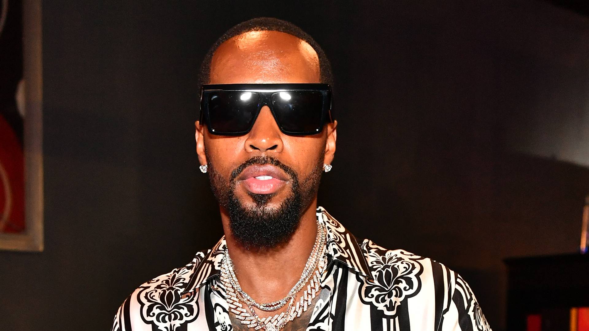 Safaree attends Spice's "Go Down Deh" Single Release Party at Cosmopolitan Premier Lounge on April 30, 2021 in Atlanta, Georgia. 