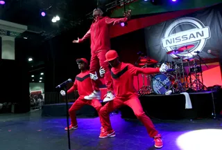 Acrobatics - Newcomer Anthony Lewis showed up and showed out with daring choreography at the LA to the Bay.&nbsp;  (Photo: Ben Horton/Getty Images for BET)