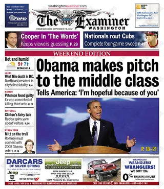 The&nbsp;Washington (D.C.)&nbsp;Examiner&nbsp; - (Photo: Newseum.com)