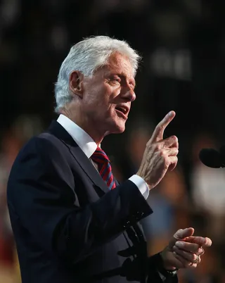 'Explainer-in-Chief' - Former President Bill Clinton took the stage Wednesday night and gave a passionate appeal in favor of Barack Obama's presidency that lasted 48 minutes and was chock-full of gritty details that cleared up misconceptions about Obama's time in office. (Photo: Justin Sullivan/Getty Images)