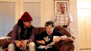 Tender Moments at Home - Dee-1 one reminisces with his lovely grandparents.(Photo: BET)