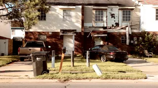 Feels Good to Be Home - In front of Dee-1's childhood home.(Photo: BET)