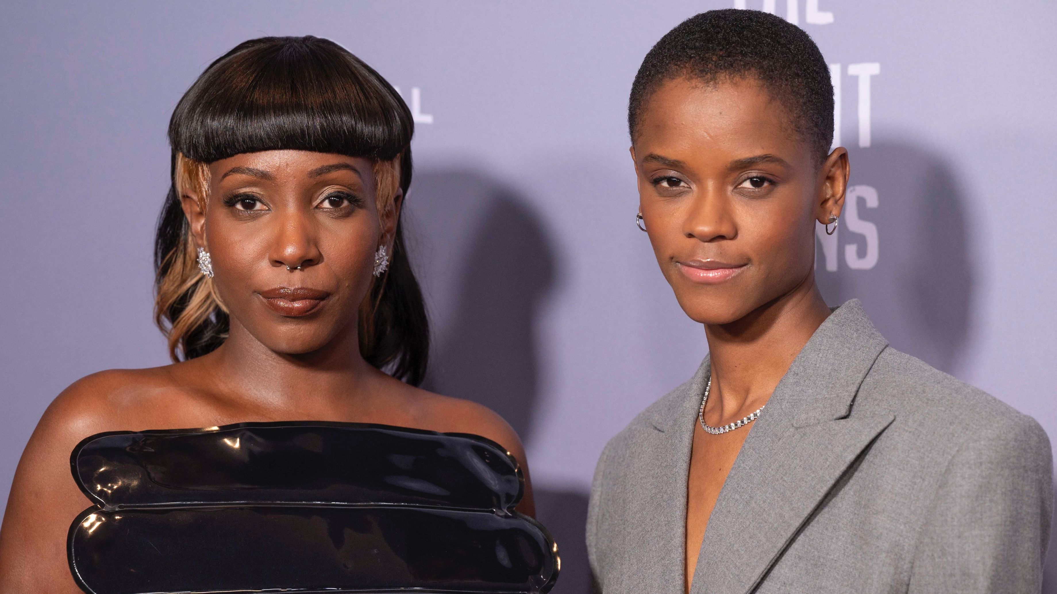  Tamara Lawrance (L) and Letitia Wright