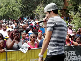 Jackson State University - Jordan Humphrey sings to the crowd.(Photo: BET)