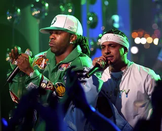 Roots - Busta Rhymes paid homage to his West Indian heritage in 2002 when he hopped on the remix of "Gimme the Light" with dancehall artist Sean Paul.&nbsp;(Photo: Scott Gries/ImageDirect)