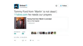 Sinbad - (Photo: Sinbad via Twitter)