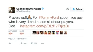 Cedric the Entertainer - (Photo: Cedric the Entertainer via Twitter)