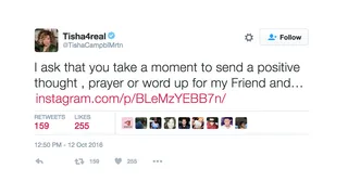 Tisha Campbell - (Photo: Tisha Campbell via Twitter)