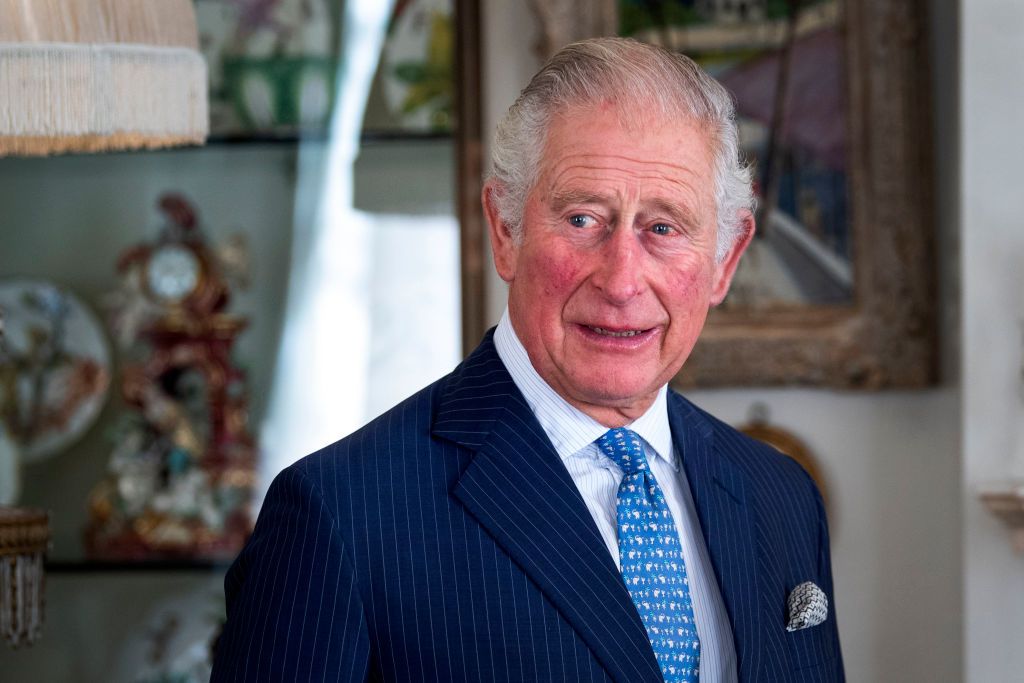 LONDON, ENGLAND - OCTOBER 22: Prince Charles, Prince of Wales seen during his meeting with Iraqi Prime Minister Mustafa Al-Kadhimi at Clarence House on October 22, 2020 in London, England. (Photo by Victoria Jones - WPA Pool/Getty Images)