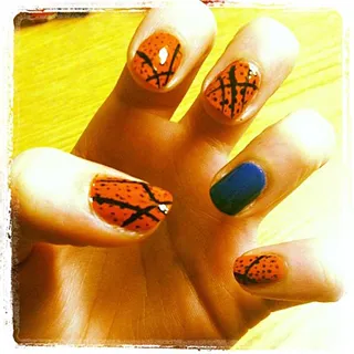 Hands Up - Who knew Jeremy Lin would be such a hit in the beauty world? A beauty blogger recently posted a shot of her Knicks-inspired manicure. (Photo: BeautyHigh.com)