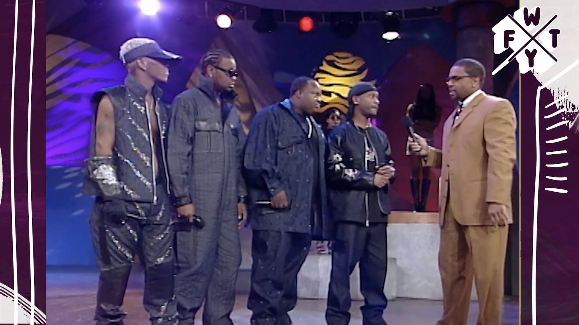 Members of Dru Hill being interviewed by Don Cornelius.