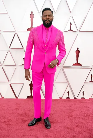 Colman Domingo - Colman Domingo left us speechless with is hot pink Atelier Versace suit.&nbsp; (Photo by Chris Pizzello-Pool/Getty Images)