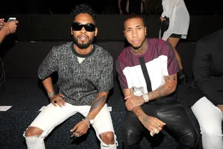 Brothers in Fashion - Miguel and Tyga added to the extensive list of celebrity sightings at the popular Alexander Wang fashion show during Mercedez-Benz Fashion Week.(Photo: Craig Barritt/Getty Images)