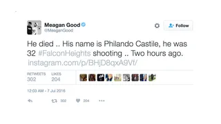 Meagan Good - #SpeakHisName.(Photo: &nbsp;Meagan Good via Twitter)