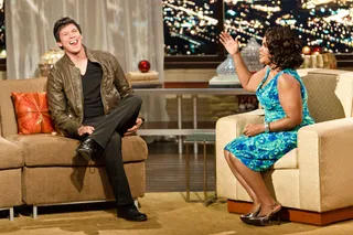 Leader of the Pack - Mo'Nique introduces Chaske Spencer to the Penthouse. Spencer is best known for his role as Sam Uley in the Twilight movie series.(Photo: Darnell Williams/BET)