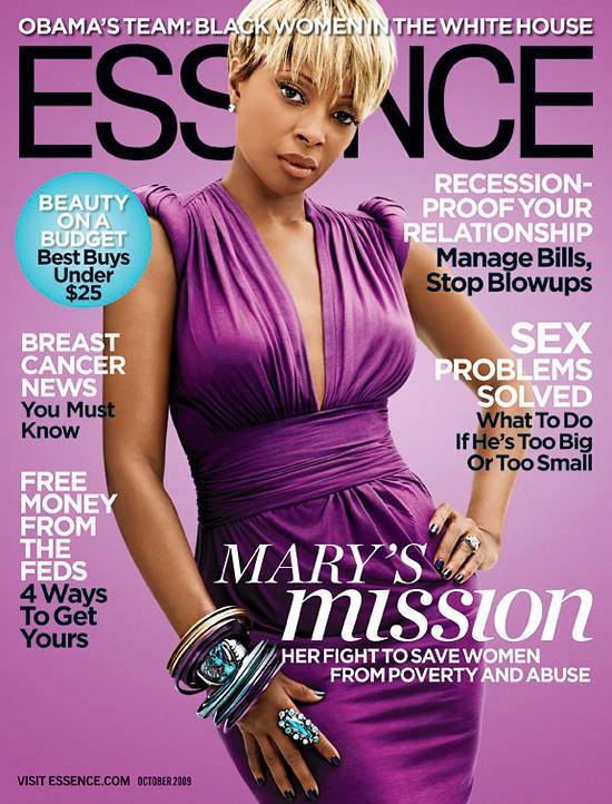 Mary J. Blige, October 2009 - (Photo: Essence Magazine)