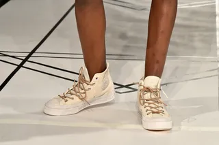 A Little Texture - How dope is the textured suede and leather laces on these classic Converse All-Star high-tops?(Photo: JP Yim/Getty Images)