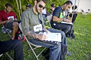 Luxury - Miami was the only city that allotted seats for the DJs while they waited. Must have been nice.&nbsp;(Photo: Moses Mitchell/BET)