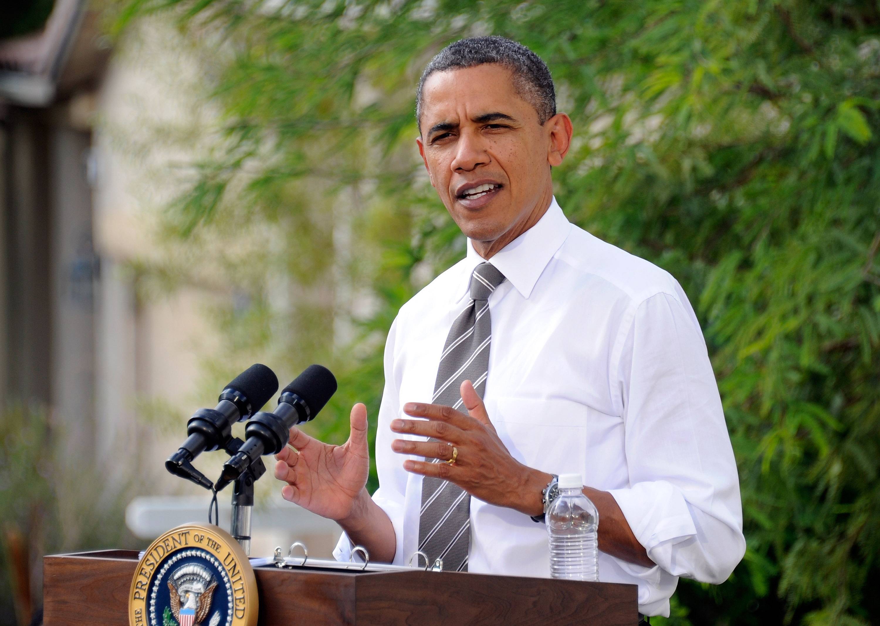 President Barack Obama to the Congressional Black Caucus\r&nbsp; - “Take off your bedroom slippers, put on your marching shoes! Shake it off! Stop complainin'!”\r(Photo: Ethan Miller/Getty Images)