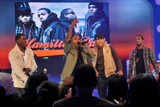 So Much Harmony - Hamilton Park performing on BET's&nbsp;106 &amp; Park.(Photo: Fernando Leon / BET/ PictureGroup)