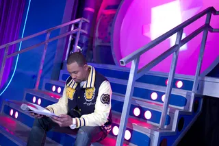 Practice Makes Perfect - Terrence J peruses the script at BET's 106 &amp; Park.(Photo: John Ricard / BET)