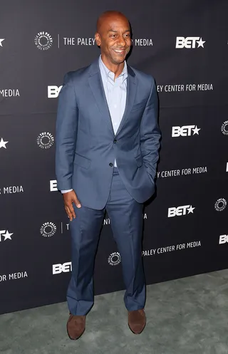 President Checking In - President of Music Programming and Specials Stephen G. Hill steps onto the carpet excited to hear what the actors and actresses have to say. (Photo: Frederick M. Brown/Getty Images)