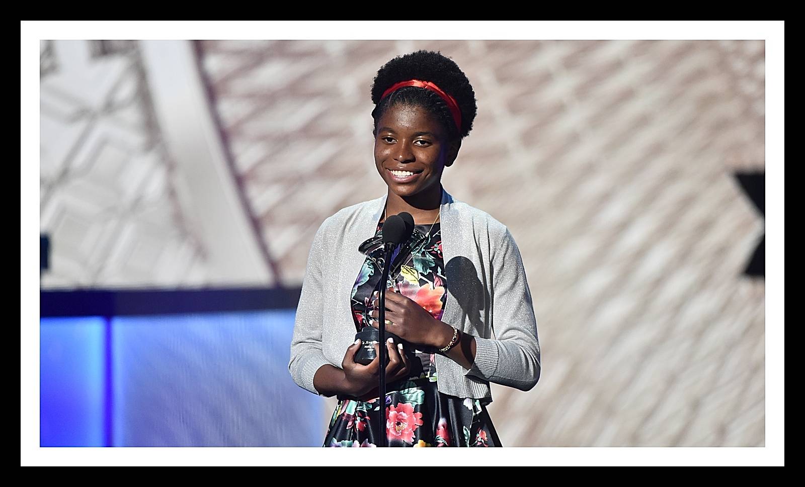 Zaila Avant-Garde on stage at the 30th Anniversary Bounce Trumpet Awards at Dolby Theatre on April 23, 2022 in Hollywood, California.  