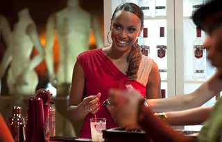 Time to party - The club is packed and Jenny our mixologists is making sure the drinks are flowing proper.  (Photo: Moses Mitchell/BET)
