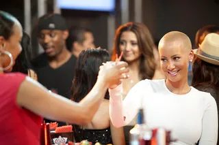 Great night out in NYC. - Jenny and Amber Rose have a toast.  (Photo: Moses Mitchell/BET)