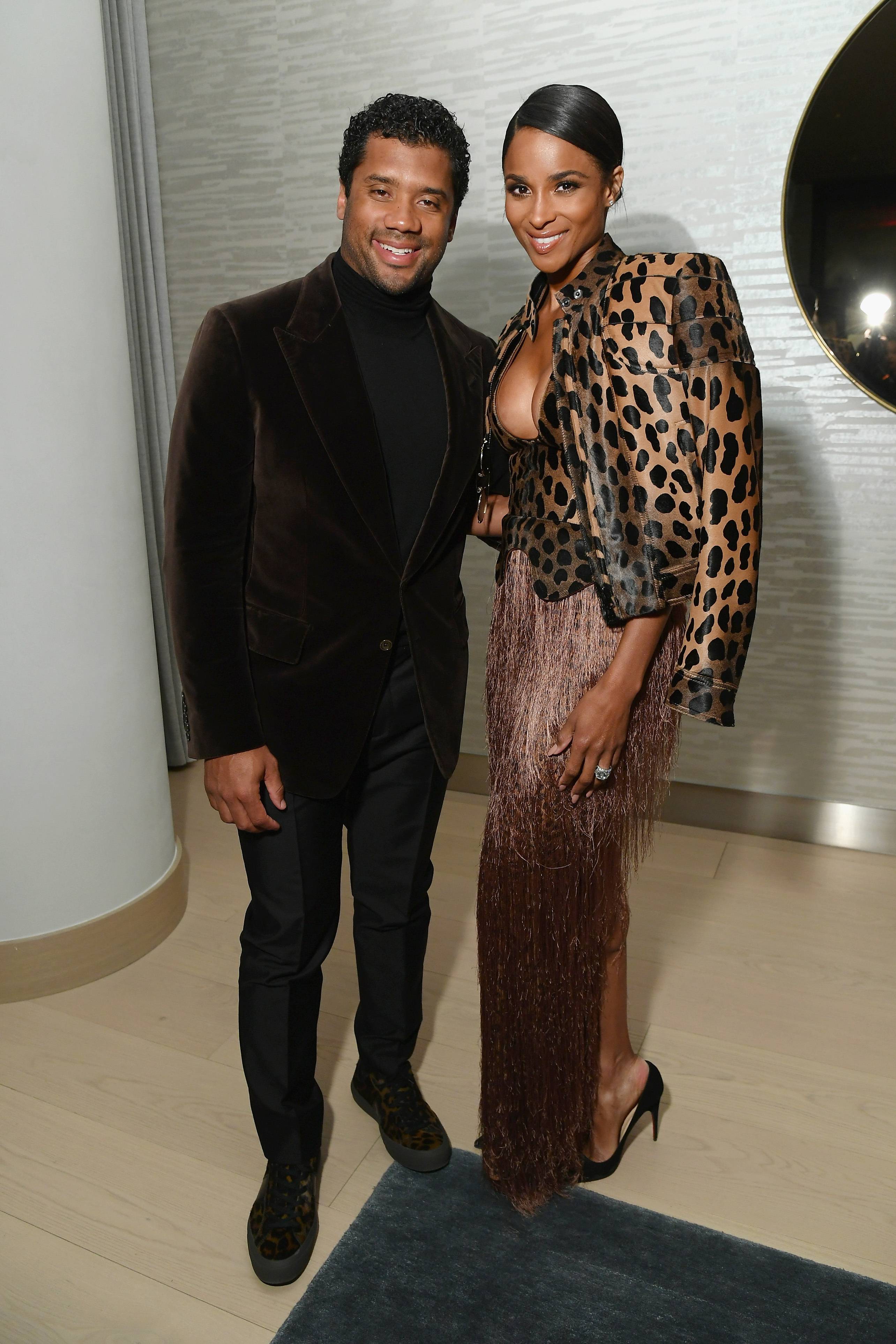 Russell Wilson and Ciara on BET Buzz 2021