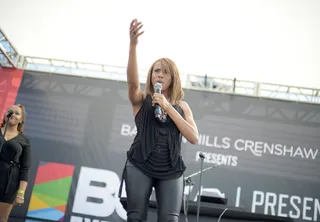 Higher - Deborah reaches for the sky!  (Photo: Jason Kempin/Getty Images for BET)