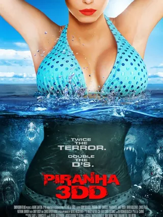 Piranha 3DD — June 1 - Ving Rhames and Meagan Tandy star in this horror-comedy thriller about blood-thirsty piranhas who sink their teeth into visitors of a water park. Also stars Gary Busey and David Hasselhoff.(Photo: Courtesy Dimension Films)