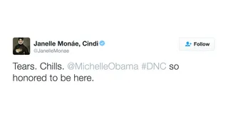 Janelle Monáe - When words just don't suffice.(Photo: Janelle Monae via Twitter)&nbsp;