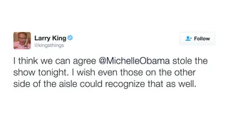 Larry King - It's crystal clear.(Photo: Larry King via Twitter)&nbsp;