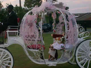 Fairy Tale Carriage  - The beautiful carriage that Latosha rode in looked like it came straight out of a fairy tale. Isn't it every girl's dream to ride in one of these?(Photo: Facebook)